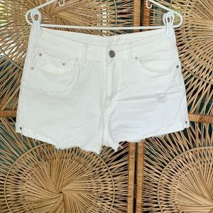3 For $15 White Denim Shorts